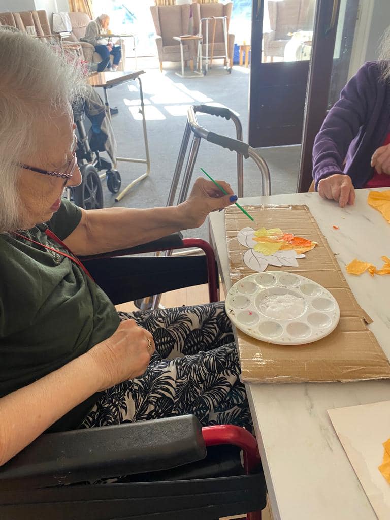 Autumn Craft by the residents at Arthurs Court Care Home