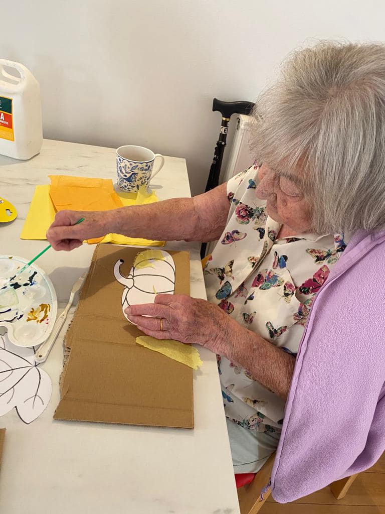 Autumn Craft by the residents at Arthurs Court Care Home