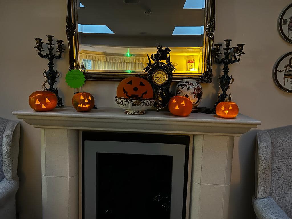 Halloween decorations at Manor Lodge Care Home