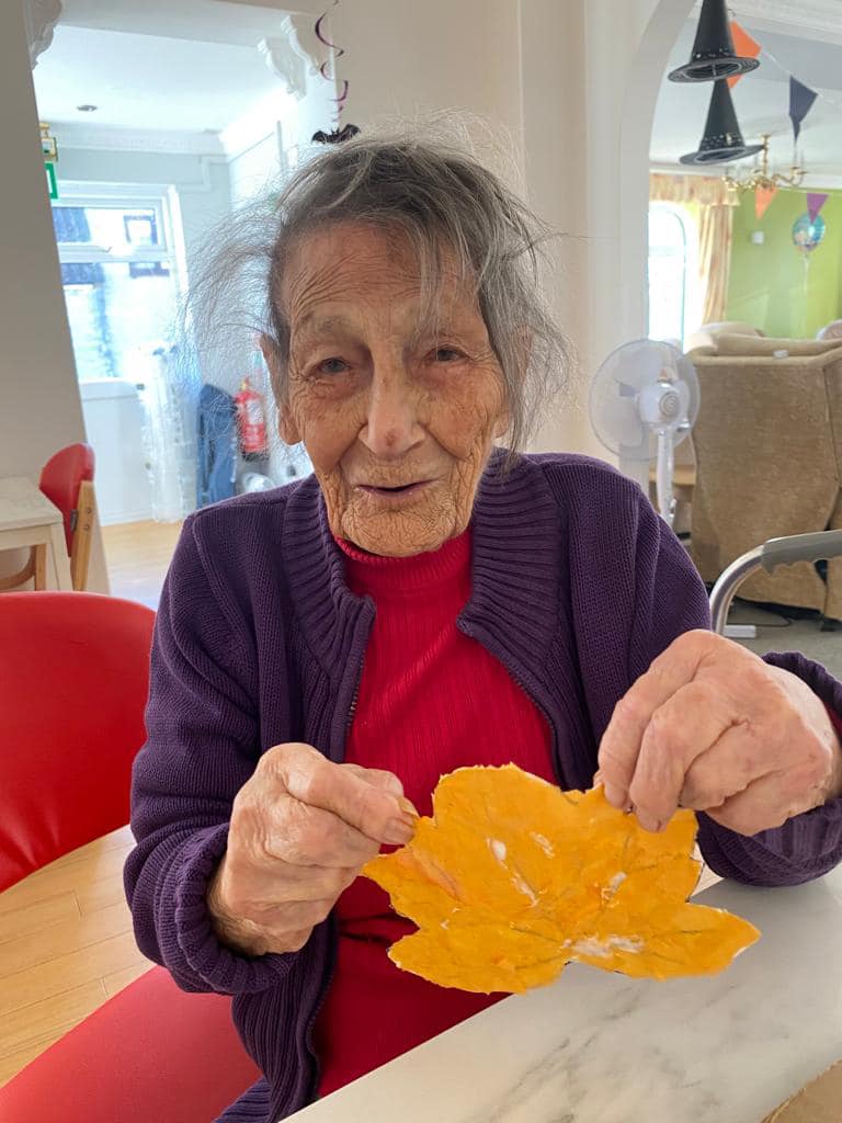 Autumn Craft by the residents at Arthurs Court Care Home