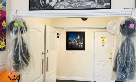 Halloween decorations at Manor Lodge Care Home