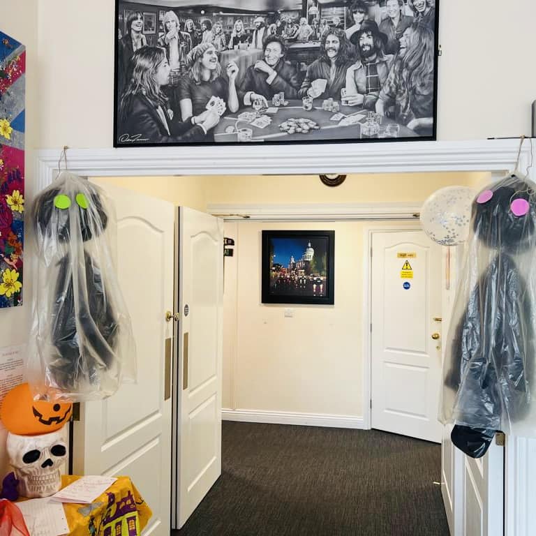 Halloween decorations at Manor Lodge Care Home